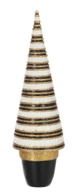 Arbre Moderne Résine Noire Et Dorée Ysarg