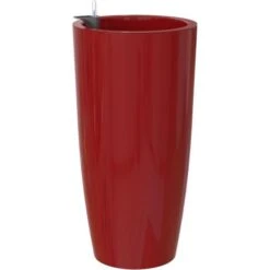 ARTEVASI - Pot Santorini Auto-arrosage 65cm Rouge Foncé 33 X 33 X H65 Cm - 3,71l