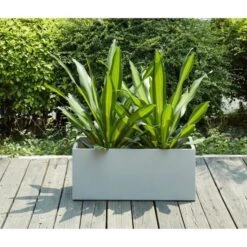 Bac A Fleurs En Fibre De Verre Style Ciment - 76 X 34 X 32 Cm - 80 L - Gris Clair -AMSCAN Soldes Magasin bac a fleurs en fibre de verre style ciment 76 x 34 x 32 cm 80 l gris clair 3584179045927 697655