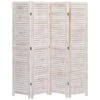 Cloison De Séparation 4 Panneaux 140x165 Cm Bois
