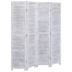 Cloison De Séparation 4 Panneaux Gris 140x165 Cm Bois -AMSCAN Soldes Magasin cloison de separation 4 panneaux gris 140x165 cm bois 8719883669724 627457