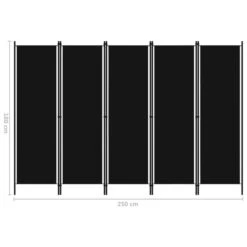 Cloison De Séparation 5 Panneaux Noir 250x180 Cm -AMSCAN Soldes Magasin cloison de separation 5 panneaux noir 250x180 cm 3666722349390 951332
