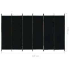 Cloison De Séparation 6 Panneaux Noir 300 X 180 Cm -AMSCAN Soldes Magasin cloison de separation 6 panneaux noir 300 x 180 cm 8719883581200 786893