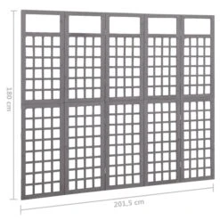 Cloison De Séparation à 5 Panneaux Bois De Pin Gris 201,5x180cm -AMSCAN Soldes Magasin cloison de separation a 5 panneaux bois de pin gris 201 5x180cm 3666722730686 1078916