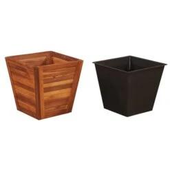 Ensemble De Lit Surélevé De Jardin 3 Pcs Carré Bois D'acacia -AMSCAN Soldes Magasin ensemble de lit sureleve de jardin 3 pcs carre bois d acacia 3666722747325 1064956