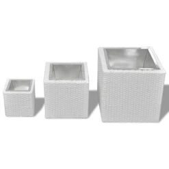 Ensemble De Lit Surélevée Carré 3 Pcs Rotin Blanc -AMSCAN Soldes Magasin ensemble de lit surelevee carre 3 pcs rotin blanc 8718475873839 1354465