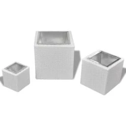 Ensemble De Lit Surélevée Carré 3 Pcs Rotin Blanc -AMSCAN Soldes Magasin ensemble de lit surelevee carre 3 pcs rotin blanc 8718475873839 1354466