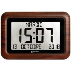 GEEMARC Horloge Radiopilotée VISO 10 Avec Cadre Imitation Bois -AMSCAN Soldes Magasin geemarc horloge radiopilotee viso 10 avec cadre imitation bois 3521350008852 528920