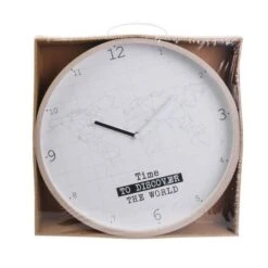 HOME DECO Factory Horloge Murale Mappemonde - Contour Bois M8 HO2914 -AMSCAN Soldes Magasin home deco factory horloge murale mappemonde contour bois m8 ho2914 3664944142256 487734