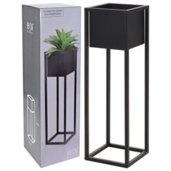 Home&Styling Pot De Fleurs Sur Pied Métal Noir 70 Cm -AMSCAN Soldes Magasin home styling pot de fleurs sur pied metal noir 70 cm 3666722457873 768664