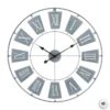 Horloge En Métal - Ø76 Cm - Gris Clair