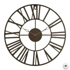 Horloge En Métal Vintage - Ø36,5 - Marron