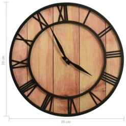 Horloge Murale 39 Cm Marron Et Noir MDF Et Fer -AMSCAN Soldes Magasin horloge murale 39 cm marron et noir mdf et fer 3666722337366 967090