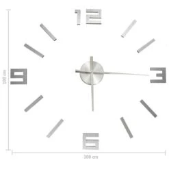 Horloge Murale 3D Design Moderne Argenté 100 Cm XXL 3 -AMSCAN Soldes Magasin horloge murale 3d design moderne argente 100 cm xxl 3666722935890 967022