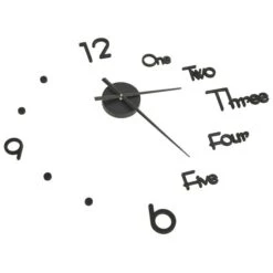 Horloge Murale 3D Design Moderne Noir 100 Cm XXL -AMSCAN Soldes Magasin horloge murale 3d design moderne noir 100 cm xxl 8720286137772 967005