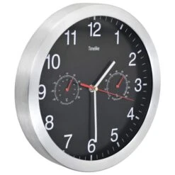 Horloge Murale à Quartz Hygromètre Et Thermomètre 30 Cm Noir -AMSCAN Soldes Magasin horloge murale a quartz hygrometre et thermometre 30 cm noir 3666722530316 551083