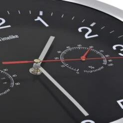 Horloge Murale à Quartz Hygromètre Et Thermomètre 30 Cm Noir -AMSCAN Soldes Magasin horloge murale a quartz hygrometre et thermometre 30 cm noir 3666722530316 551084