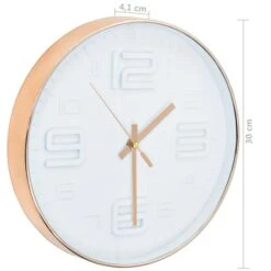 Horloge Murale Avec Aspect De Cuivre 30,5 Cm -AMSCAN Soldes Magasin horloge murale avec aspect de cuivre 30 5 cm 3666722530378 551050