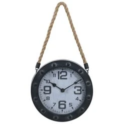 Horloge Murale Avec Corde Noir 20 Cm Métal Et MDF -AMSCAN Soldes Magasin horloge murale avec corde noir 20 cm metal et mdf 8720286062081 954291