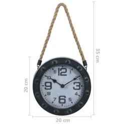 Horloge Murale Avec Corde Noir 20 Cm Métal Et MDF -AMSCAN Soldes Magasin horloge murale avec corde noir 20 cm metal et mdf 8720286062081 954293