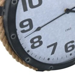 Horloge Murale Avec Corde Noir Et Marron 40x8x82 Cm Fer Et MDF -AMSCAN Soldes Magasin horloge murale avec corde noir et marron 40x8x82 cm fer et mdf 8720286062098 954296