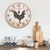 Horloge Murale Avec Motif De Coq Multicolore 30 Cm MDF