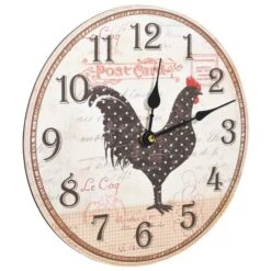 Horloge Murale Avec Motif De Coq Multicolore 30 Cm MDF -AMSCAN Soldes Magasin horloge murale avec motif de coq multicolore 30 cm mdf 3666722337335 967103