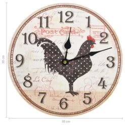 Horloge Murale Avec Motif De Coq Multicolore 30 Cm MDF -AMSCAN Soldes Magasin horloge murale avec motif de coq multicolore 30 cm mdf 3666722337335 967105