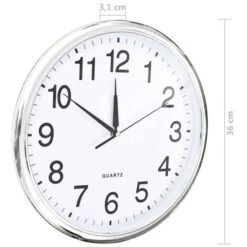Horloge Murale Avec Mouvement à Quartz 36 Cm Argenté -AMSCAN Soldes Magasin horloge murale avec mouvement a quartz 36 cm argente 8718475589709 1060651