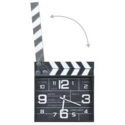Horloge Murale De Cinéma Noir 33x5x34 Cm Métal Et MDF -AMSCAN Soldes Magasin horloge murale de cinema noir 33x5x34 cm metal et mdf 8720286062128 847555