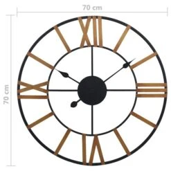 Horloge Murale Doré Et Noir 70 Cm Métal -AMSCAN Soldes Magasin horloge murale dore et noir 70 cm metal 8720286061893 954221
