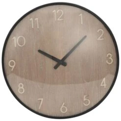 Horloge Murale Marron 42 Cm MDF Et Métal -AMSCAN Soldes Magasin horloge murale marron 42 cm mdf et metal 3666722347020 954276