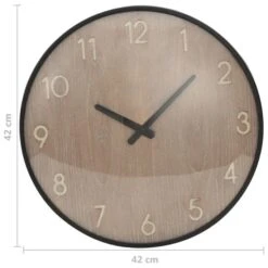 Horloge Murale Marron 42 Cm MDF Et Métal -AMSCAN Soldes Magasin horloge murale marron 42 cm mdf et metal 3666722347020 954278