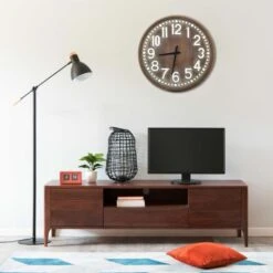 Horloge Murale Marron 60 Cm MDF