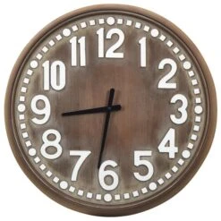 Horloge Murale Marron 60 Cm MDF -AMSCAN Soldes Magasin horloge murale marron 60 cm mdf 8720286061992 954251