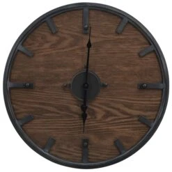 Horloge Murale Marron Et Noir 45 Cm Fer Et MDF -AMSCAN Soldes Magasin horloge murale marron et noir 45 cm fer et mdf 3666722347037 954271