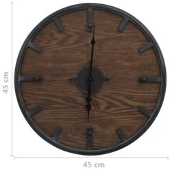 Horloge Murale Marron Et Noir 45 Cm Fer Et MDF -AMSCAN Soldes Magasin horloge murale marron et noir 45 cm fer et mdf 3666722347037 954273
