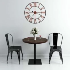 Horloge Murale Métal 58 Cm Rouge