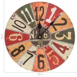 Horloge Murale Multicolore 30 Cm MDF -AMSCAN Soldes Magasin horloge murale multicolore 30 cm mdf 3666722337359 967095