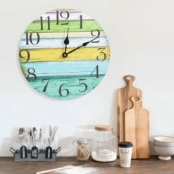 Horloge Murale Multicolore 30 Cm MDF 3