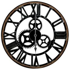 Horloge Murale Noir 60 Cm MDF -AMSCAN Soldes Magasin horloge murale noir 60 cm mdf 8720286062012 954256