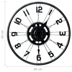 Horloge Murale Noir 60 Cm Métal -AMSCAN Soldes Magasin horloge murale noir 60 cm metal 8720286061916 954233