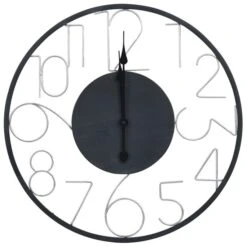 Horloge Murale Noir 60 Cm Métal 2 -AMSCAN Soldes Magasin horloge murale noir 60 cm metal 8720286061923 991925