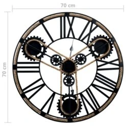 Horloge Murale Noir 70 Cm Métal -AMSCAN Soldes Magasin horloge murale noir 70 cm metal 3666722873338 954227