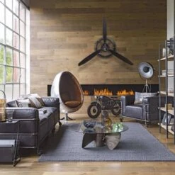 Horloge Murale Noir 75,5x8x67 Cm MDF