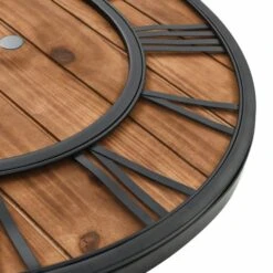 Horloge Murale Vintage à Quartz Bois Et Métal 60 Cm XXL -AMSCAN Soldes Magasin horloge murale vintage a quartz bois et metal 60 cm xxl 3666722530514 550968