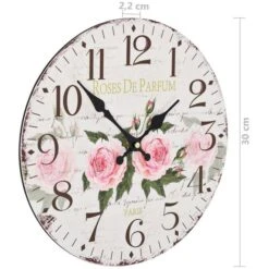 Horloge Murale Vintage Fleur 30 Cm -AMSCAN Soldes Magasin horloge murale vintage fleur 30 cm 3666722530323 551080