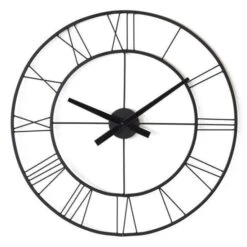 Horloge Ronde - Métal - Ø 60 X épaisseur 3 Cm - Noir