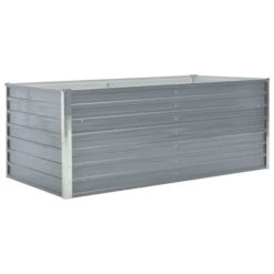 Jardinière 160 X 80 X 45 Cm Acier Galvanisé Gris -AMSCAN Soldes Magasin jardiniere 160 x 80 x 45 cm acier galvanise gris 3666722621151 982591