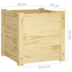 Jardinière 40x40x40 Cm Bois De Pin Massif -AMSCAN Soldes Magasin jardiniere 40x40x40 cm bois de pin massif 3666722147859 1269165